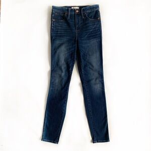 Madewell 10” High-rise Skinny Dark Blue Jeans Sz 27T